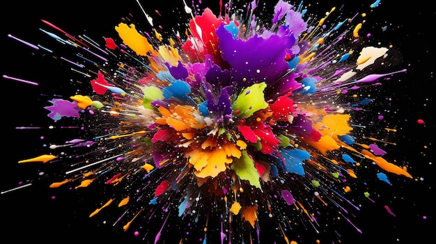 explosion de poudre colorée image créative photographique en haute définition