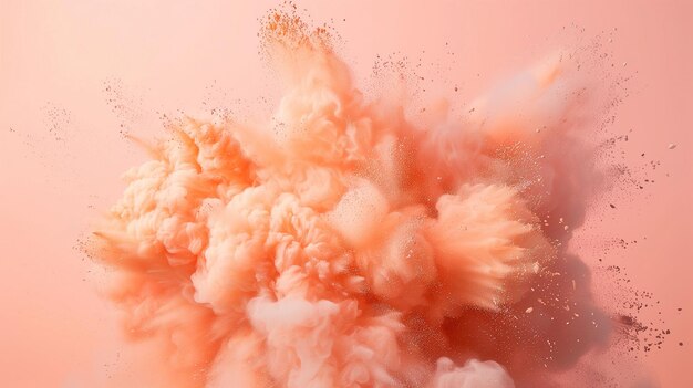 Photo l'explosion en poudre est de couleur peachy pastel peach fuzz couleur 2024