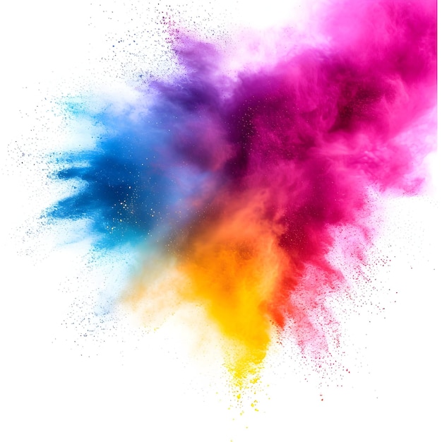 Une explosion de poudre de Holi colorée Un fond de Holi heureux