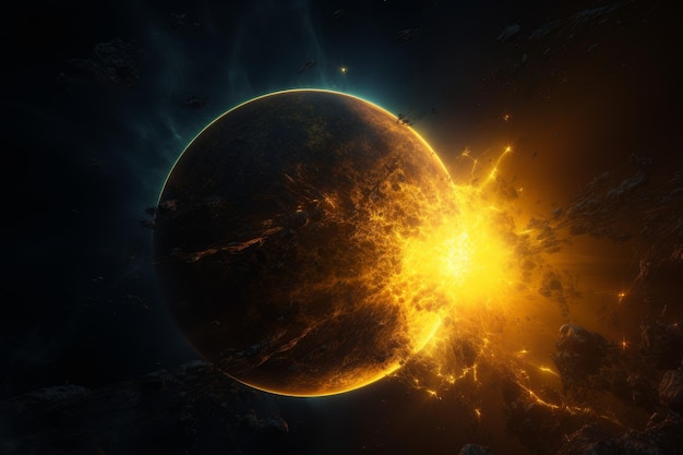 Explosion spatiale du soleil Générer Ai