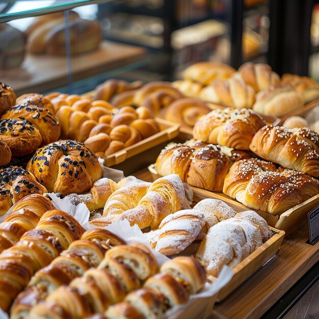 une exposition de pâtisseries