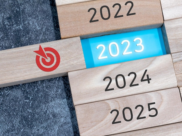 Exprimez le processus de passage à 2023 avec un BLOC en bois