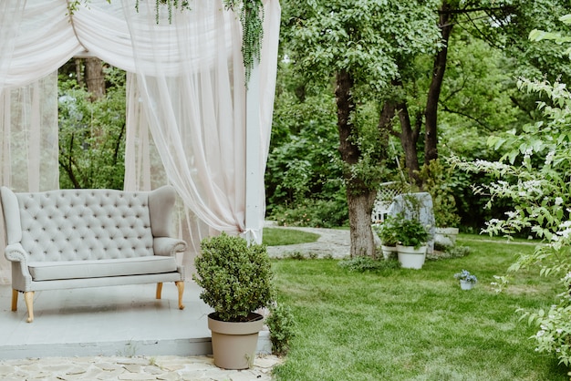 Extérieur de l'aire de repos du jardin