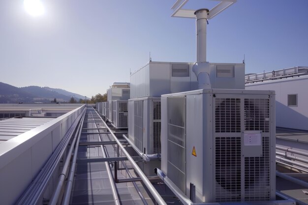 Photo external air conditioning and ventilation systems