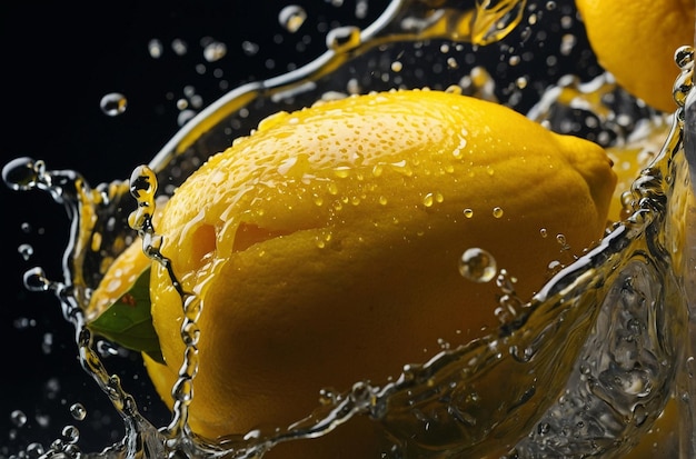 Extraction du jus de citron frais