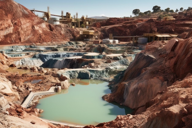 Extraction du minerai de cuivre par solvant à la mine de Skouriotissa à Chypre