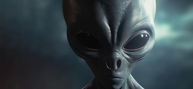 Un extraterrestre aux yeux énormes en gros plan