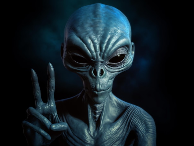 Un extraterrestre avec un geste de la main