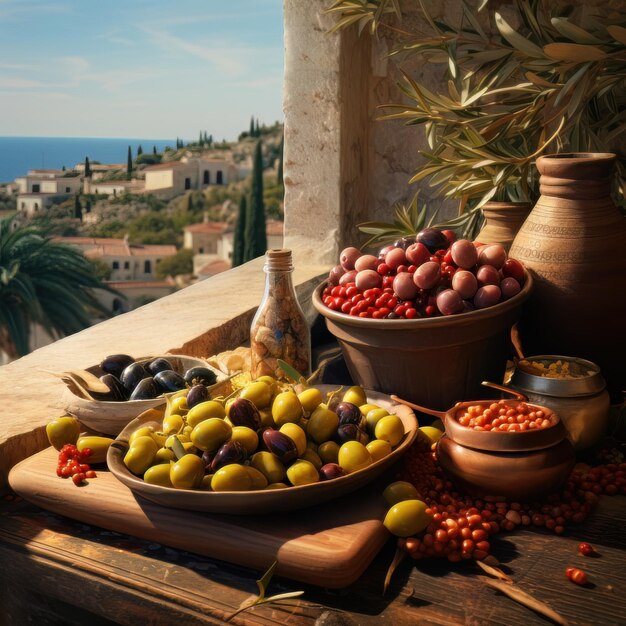 Photo extravagance de la journée de l'olive méditerranéenne