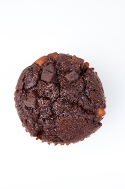 Extrême gros plan d&#39;un muffin au chocolat