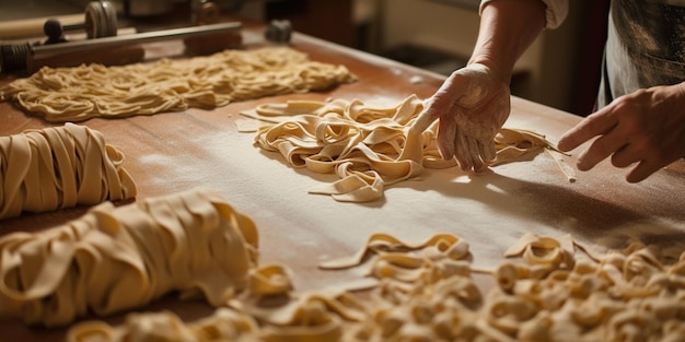 Fabrication artisanale de pâtes fraîches