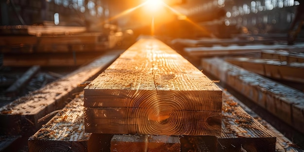 Fabrication de bois de chêne de haute qualité dans le moulin à bois Présentation de grains de bois exquis Concept de moulin à feuilles de chênaux Bois de grain de bois de haute qualité Fabrication