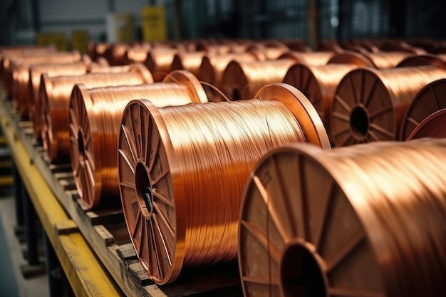 Fabrication de fils de cuivre et de bobines de câbles en bronze en usine