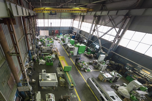 Fabrication de machines pour le travail des métaux Vue d'en haut