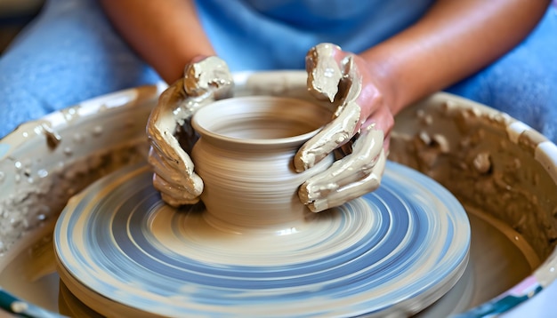 Fabrication de poterie avec de l'argile