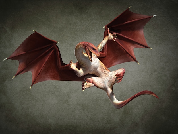 Fabuleux dragon volant. illustration 3D