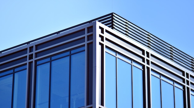 Façade de bâtiment moderne Architecture moderne abstraite dans un style minimal Architecture de modèle métallique