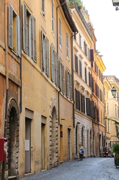 Façade de bâtiments à Rome Italie