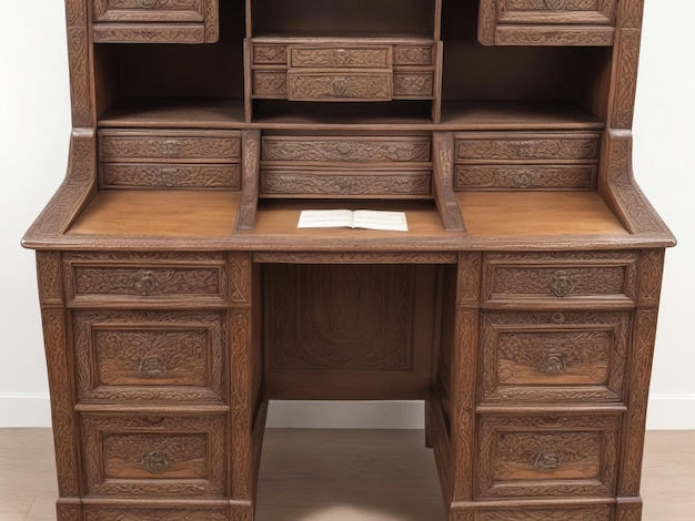 Façade de bureau en bois vintage