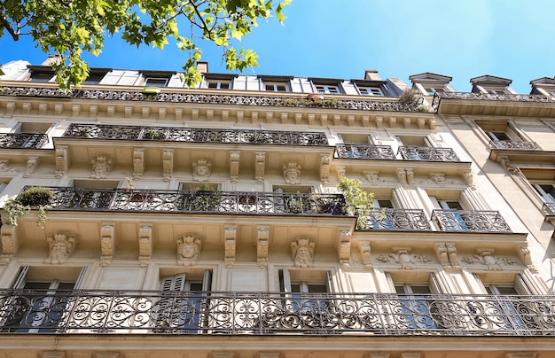 La façade du bâtiment parisien Paris France