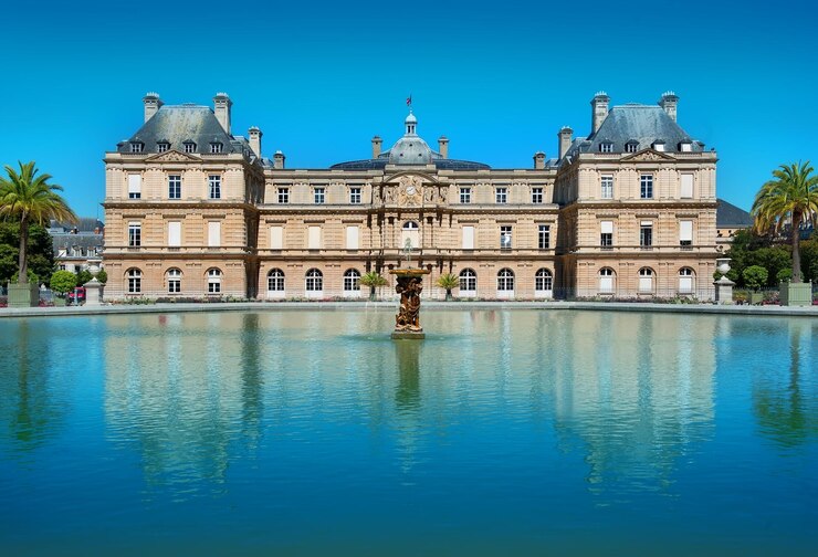 Photo façade du palais du luxembourg à paris, france