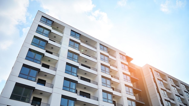 Façade d'immeuble moderne extérieur de nouveaux immeubles d'appartements