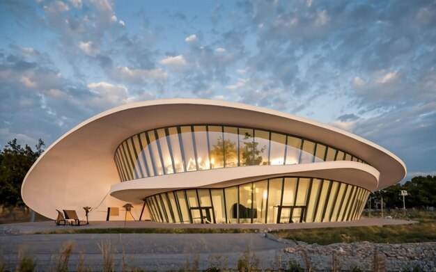 Façade de la maison Mordern dans le sud de l'Allemagne