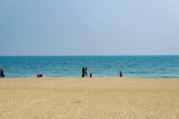 Façade de la plage de Haeundae à Busan, Corée.