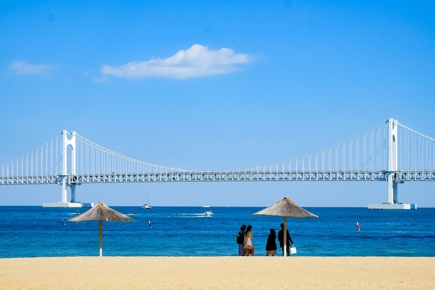 Façade De La Plage De Haeundae à Busan, Corée.