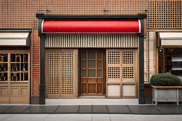 façades de bâtiments de rue japonaises vitrine asiatique pour fond 2D