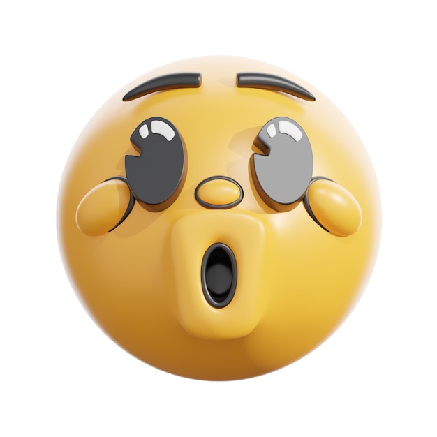 Face 3D avec la bouche ouverte illustration