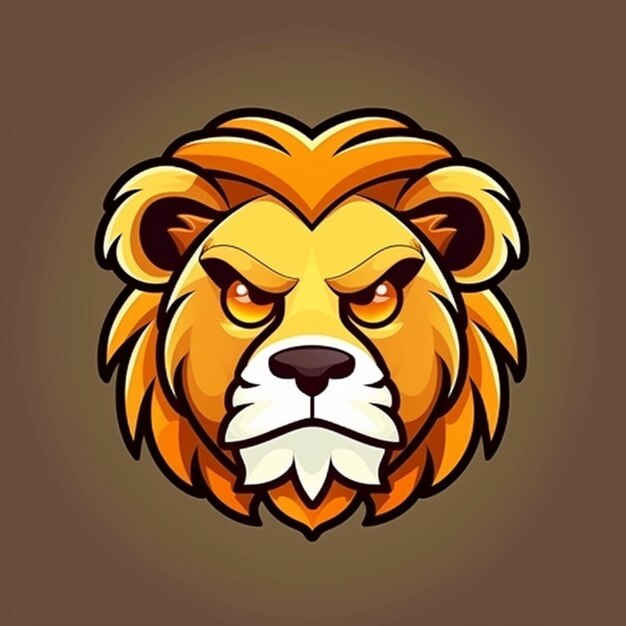 Face de lion Clipart vecteur 3D