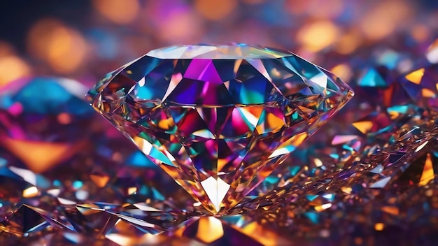 Facettes de diamant fond de dispersion de diffraction abstraite