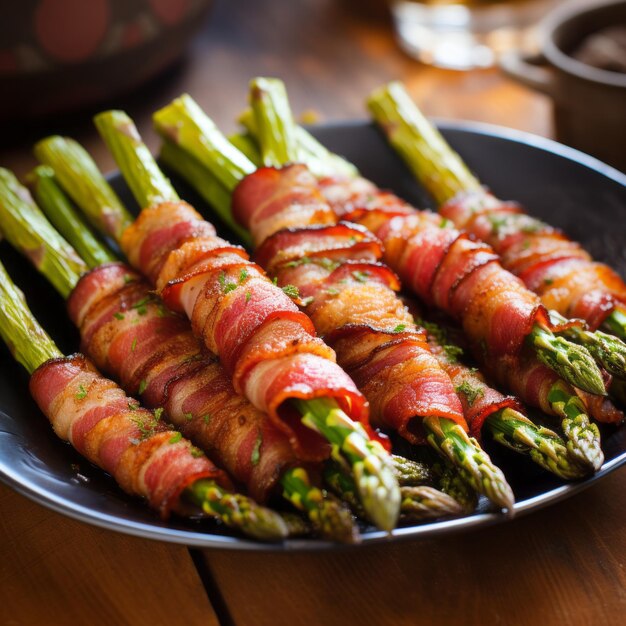 Fagots d'asperges et bacon