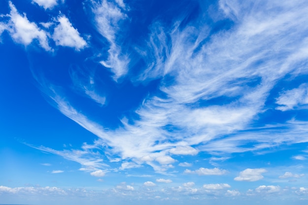 Faible angle de vue des nuages ​​dans le ciel