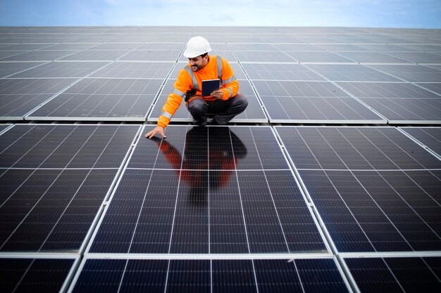 Faire le contrôle de la qualité des panneaux solaires dans la centrale électrique