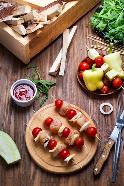 Faire du kebab à partir de poulet