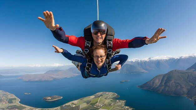 Photo faire des films et des photos pendant le parachutisme franz joseph nouvelle-zélande