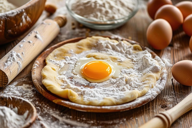 Faire de la pâte de tarte au blé entier avec de la farine, des œufs et du beurre
