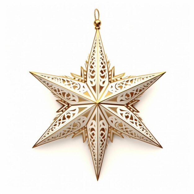Faites briller vos dessins de Noël avec un ornement en forme d'étoile rayonnant