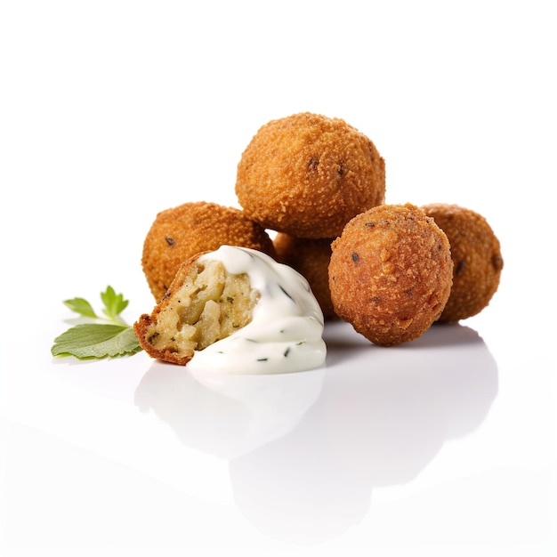 falafel isolé sur un fond blanc