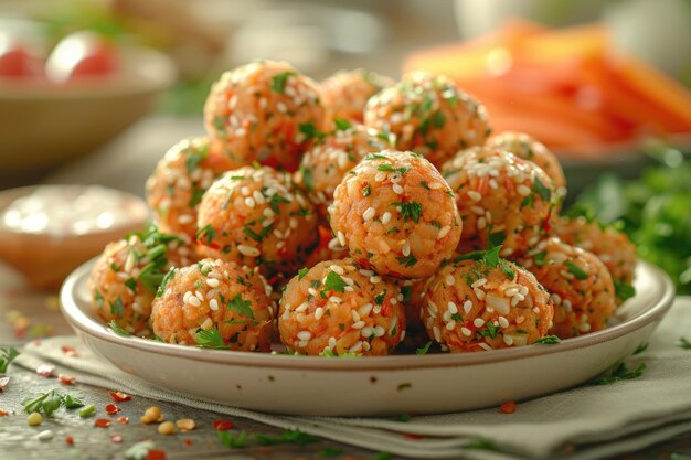 Les falafels sont des boules frites traditionnellement trouvées dans la cuisine du Moyen-Orient.