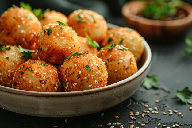 Les falafels sont des boules frites traditionnellement trouvées dans la cuisine du Moyen-Orient.