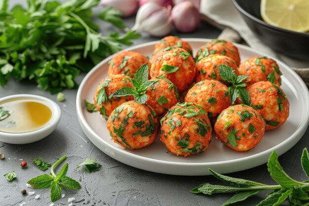 Les falafels sont des boules frites traditionnellement trouvées dans la cuisine du Moyen-Orient.