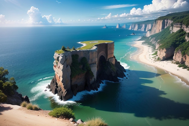 Une falaise sur la côte corse