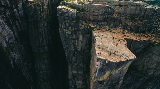 Falaise Preikestolen au fjord Lysefjord - Norvège - nature et fond de voyage