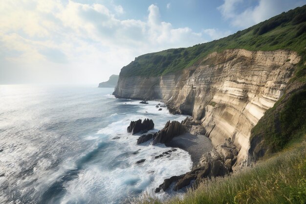 Falaises sur la Côte Jurassique Dorset England UK