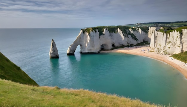 Photo les falaises d'etretat en normandie, en france