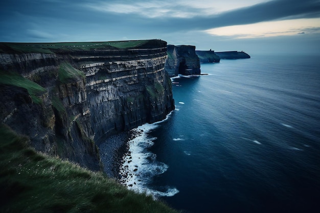 Falaises de Moher au coucher du soleil Comté de Clare Irlande