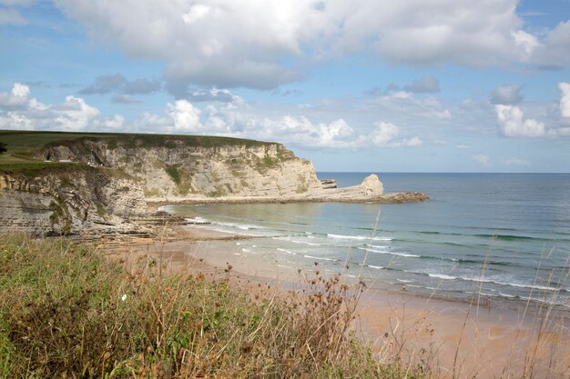 Falaises de la plage de Langre, Santander, Espagne